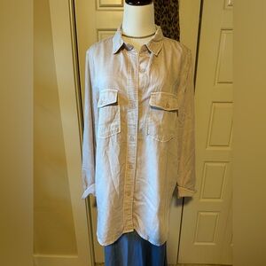 H&M pink/mauve button shirt, sz 12